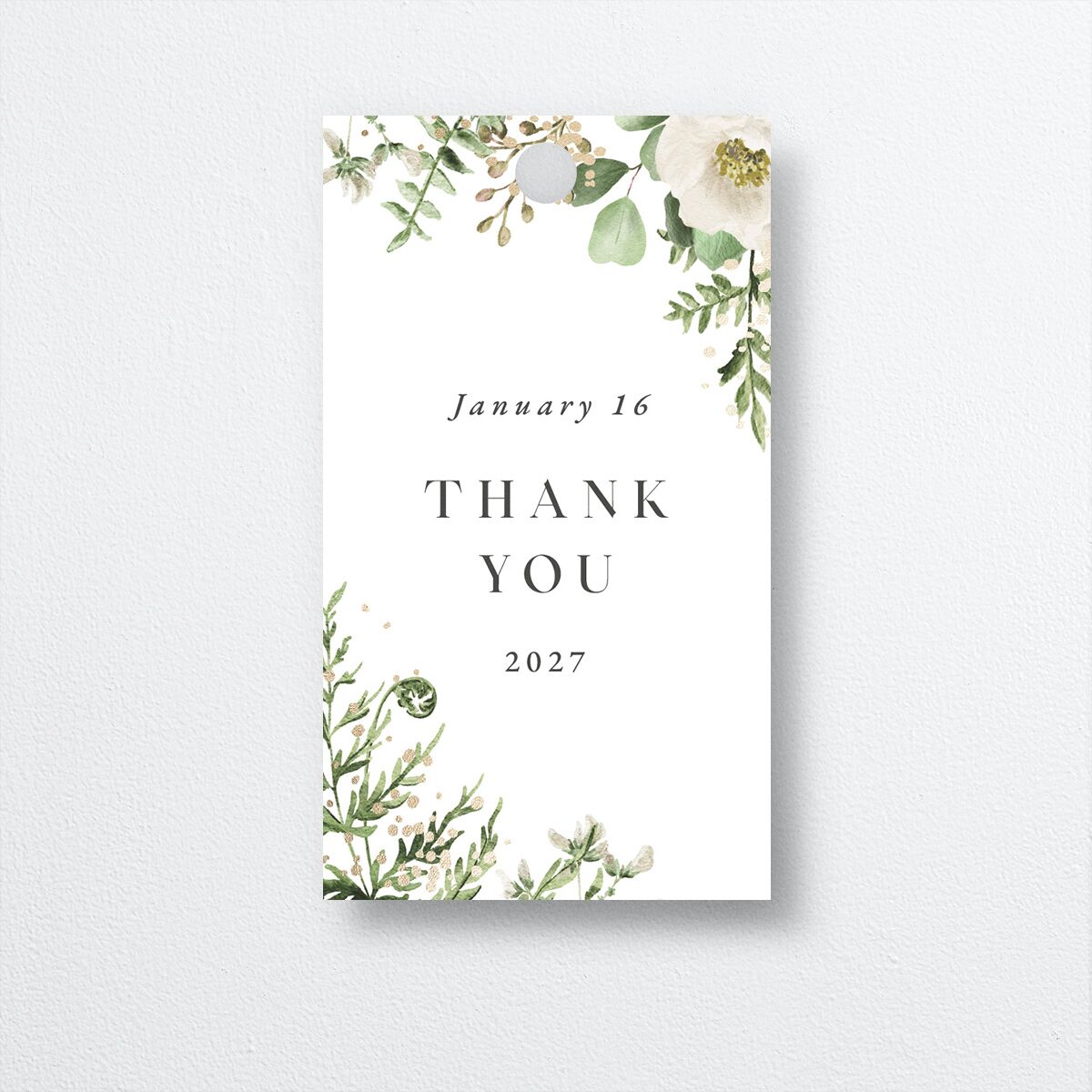 Gilded Fern Frame Favor Gift Tags Gold Linen Signature