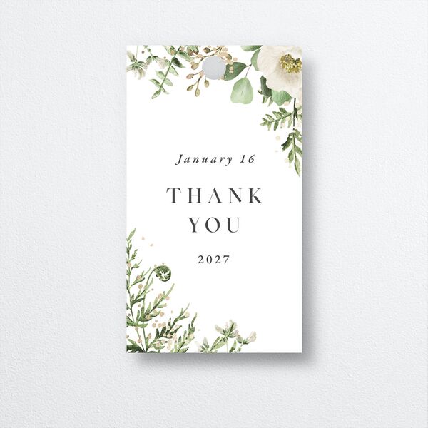 Gilded Fern Frame Favor Gift Tags Gold Linen Signature