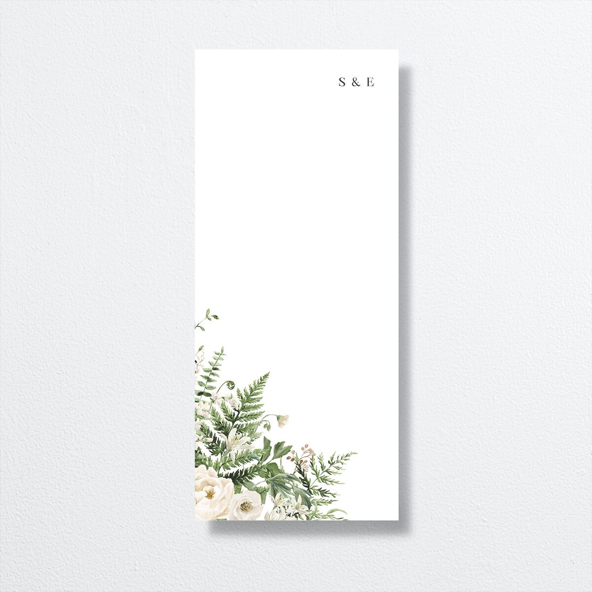 Gilded Fern Frame Menus Gold Linen Signature