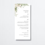 Gilded Fern Frame Menus Gold Linen Signature