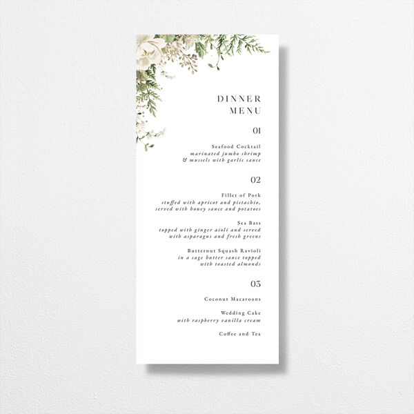 Gilded Fern Frame Menus Gold Linen Signature