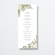 Gilded Fern Frame Wedding Programs Gold Linen Signature