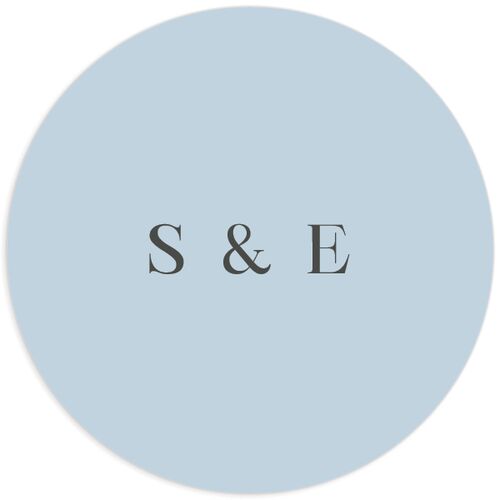 Gilded Fern Frame Wedding Stickers Ocean