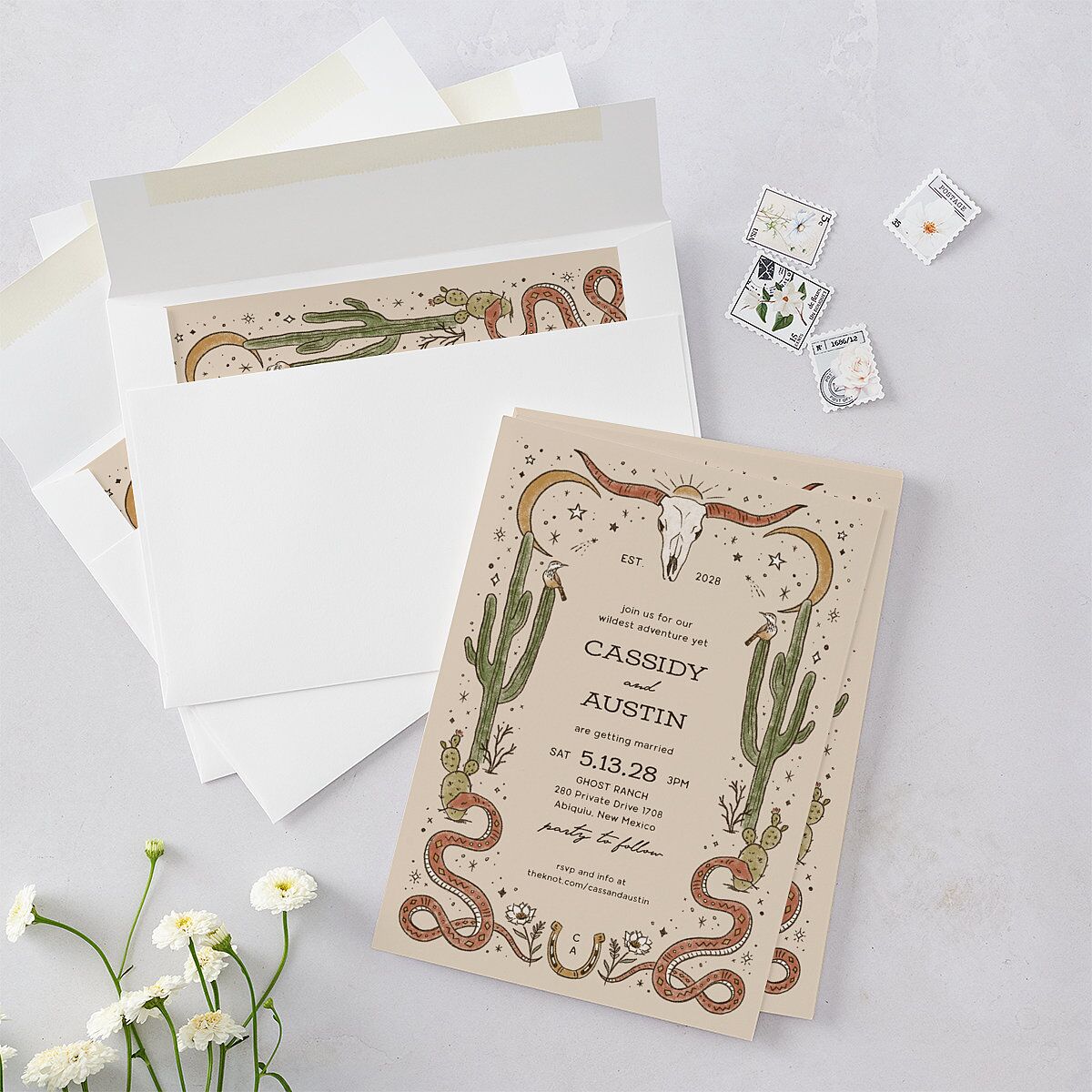 Southwestern Nouveau Wedding Invitations — view 4
