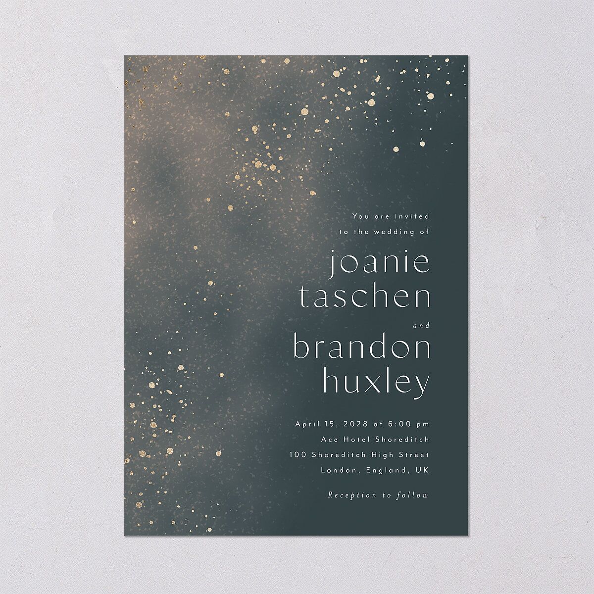 Shimmer Dust Wedding Invitations — view 2