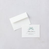 Rose Garden Crest Response Card Envelopes by Bridgerton White Dark Emerald Return Address Signature Standard