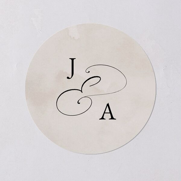 Romantic Roses Wedding Stickers Off-White