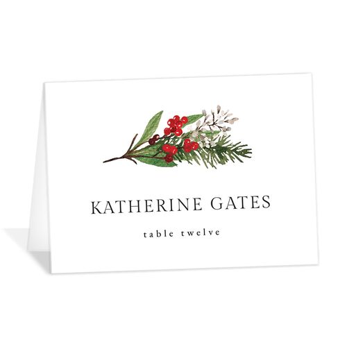 Poinsettia Hoop Place Cards - Red