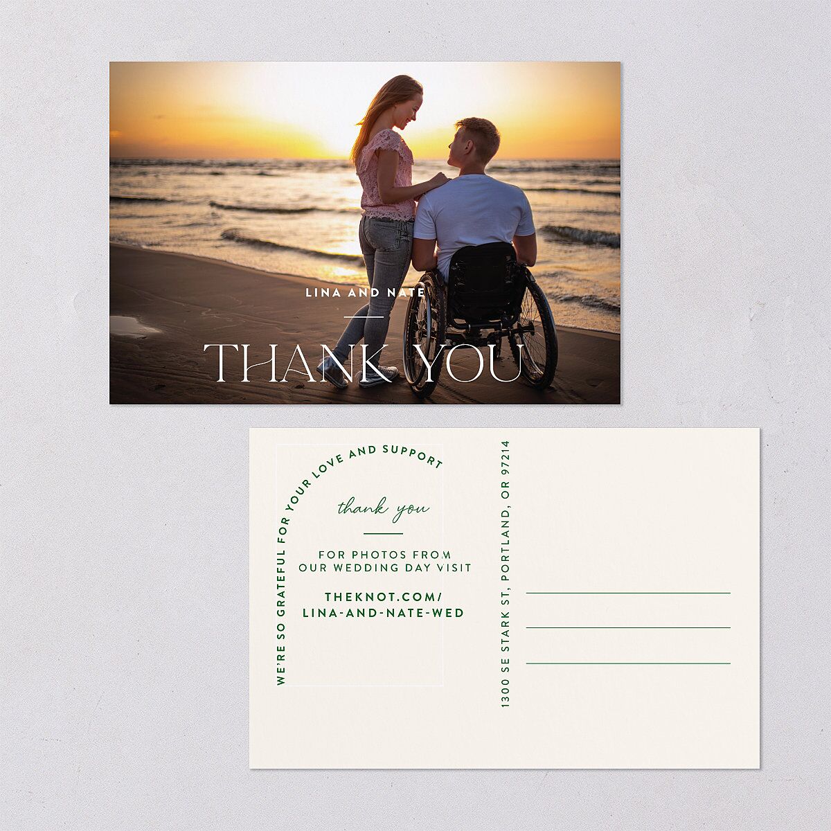 Hawaiian Tropical Orchid Oval Thank You Postcards Crimson