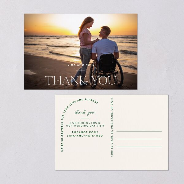 Hawaiian Tropical Orchid Oval Thank You Postcards Crimson