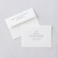 Elegant Garland Crest Wedding Invitations Sapphire Signature Blank No Standard