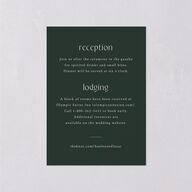 Crystal Forest Wedding Enclosure Cards Hunter Green Signature Standard