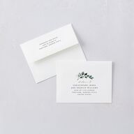 Elegant Greenery Save The Date Magnets Pure White Magnet Paper