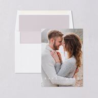 Ethereal Floral Save The Date Cards Sheer Lilac Signature smooth Blank No Standard