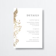 Glistening Garden Wedding Enclosure Cards Gold Linen Signature