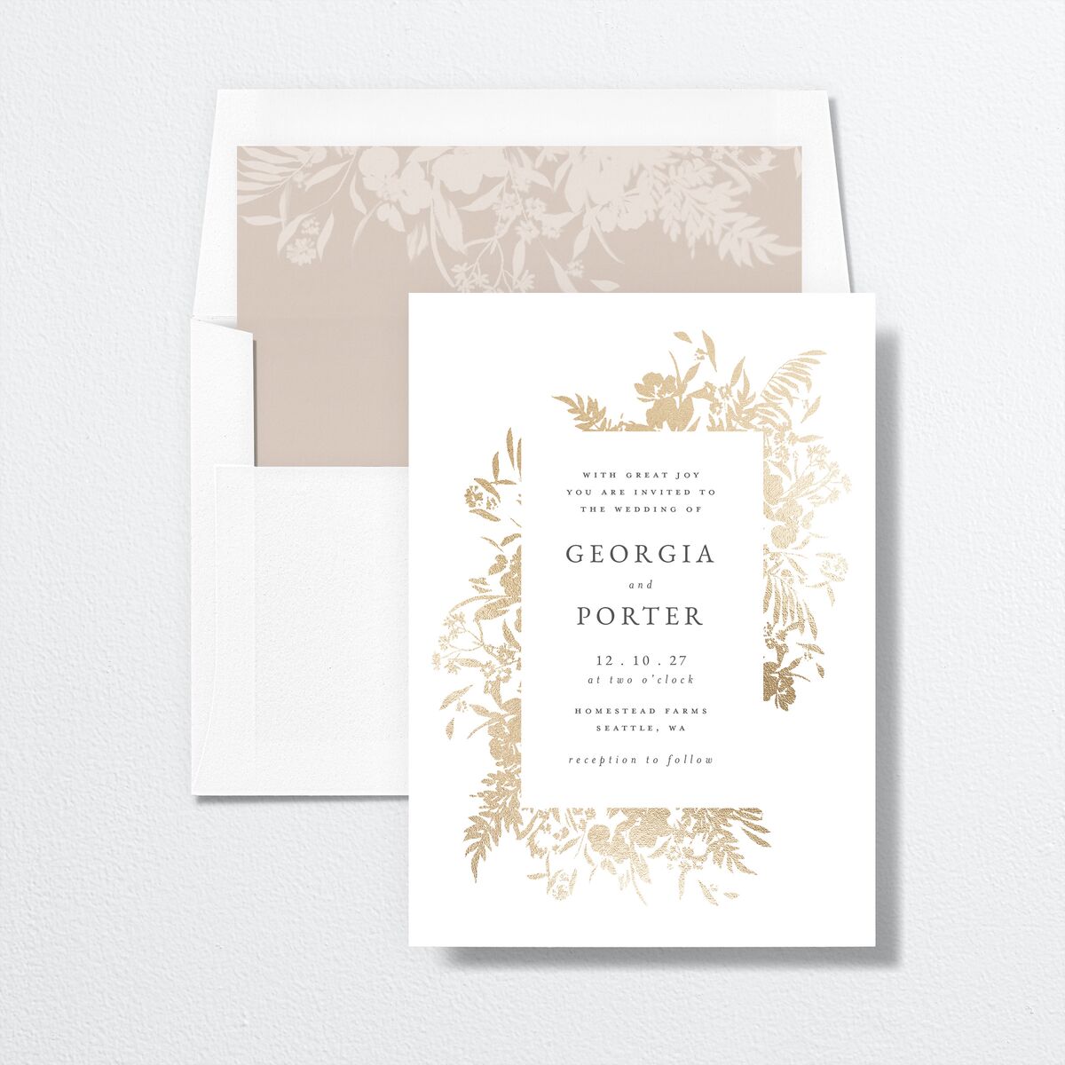 Glistening Garden Envelope Liners Standard Linen