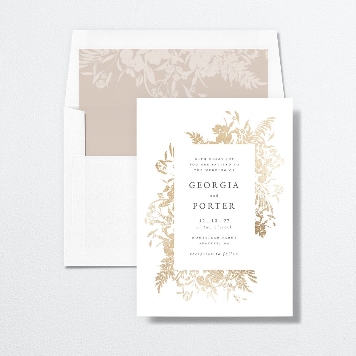 Glistening Garden Envelope Liners envelope-and-liner in White