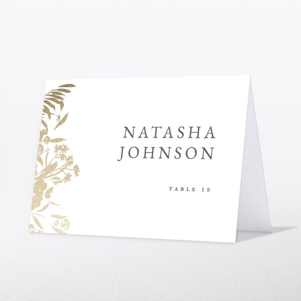 Glistening Garden Place Cards front in White
