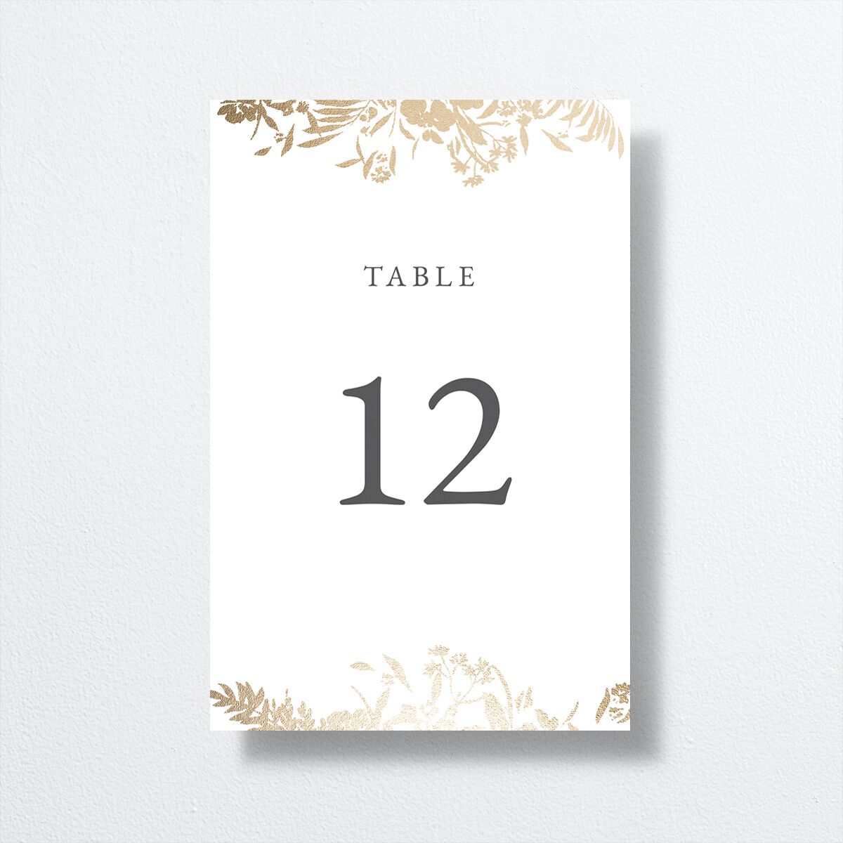 Glistening Garden Table Numbers front in White