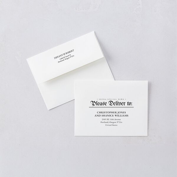 Newspaper Save The Date Magnets Pure White Magnet Paper