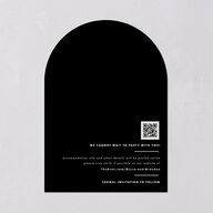 Til Death Save the Date Cards Licorice Signature smooth Blank No Arch