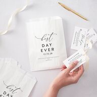 Blooming Botanical Favor Bags White Midnight Wax-Lined Food Safe Paper