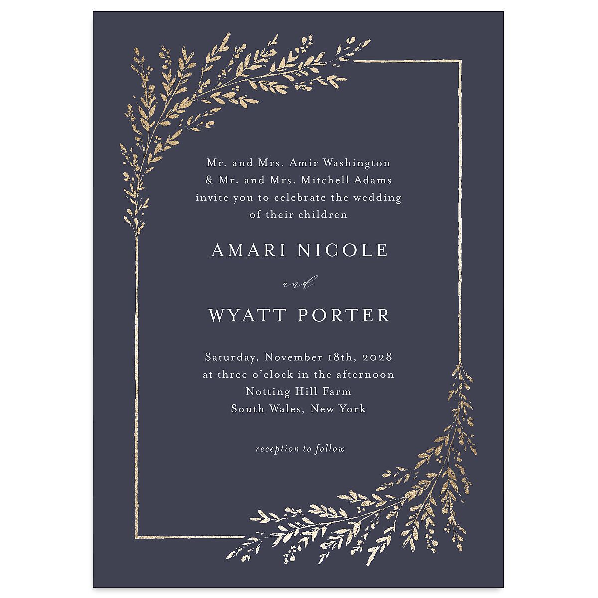Exquisite Branches Wedding Invitations