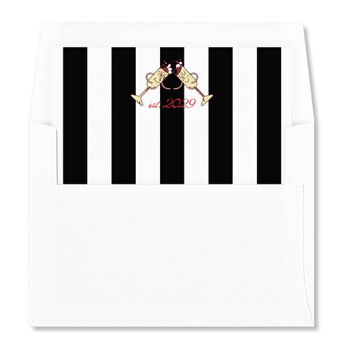 Whimsical Retro Cartoon Envelope Liners Licorice Standard