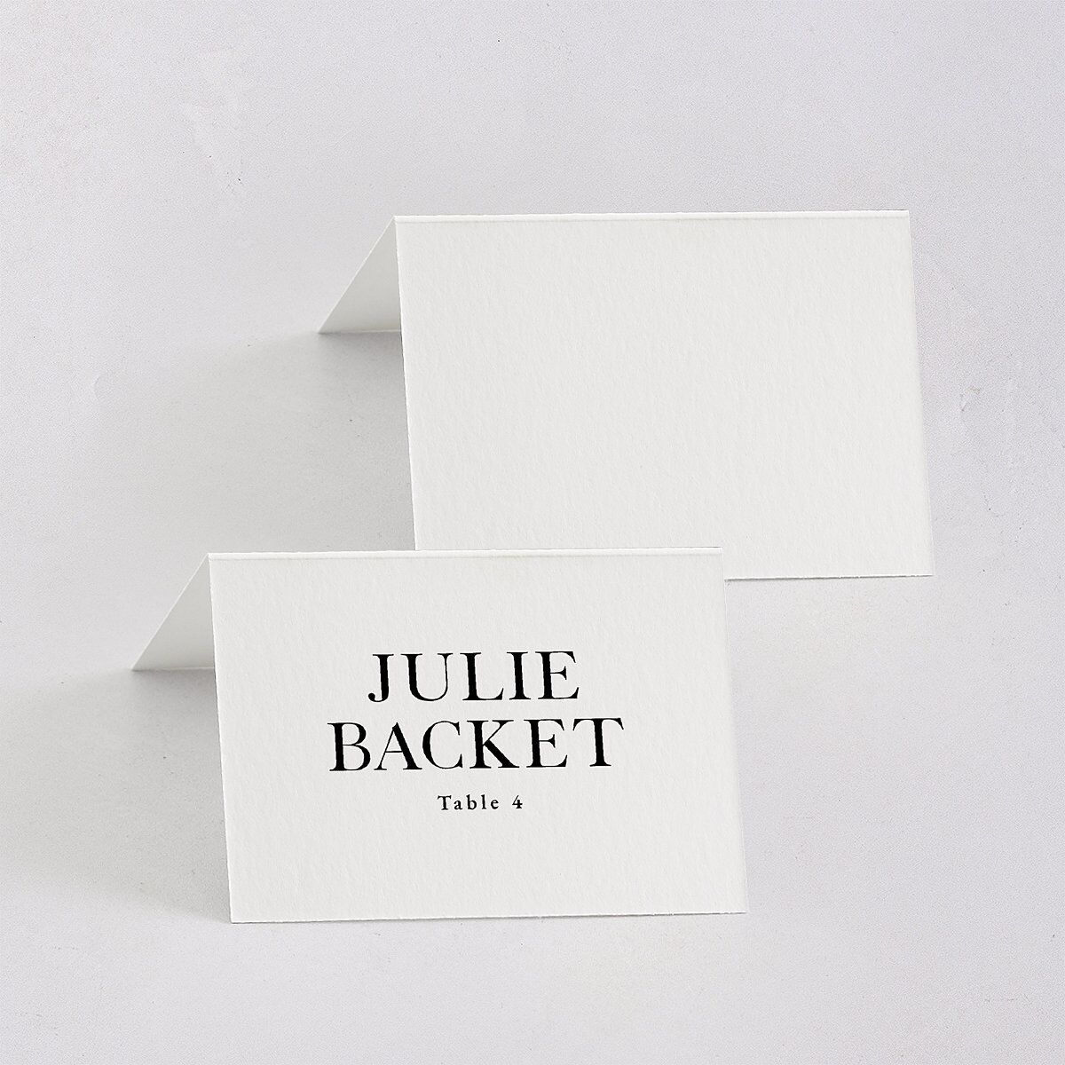 Elegant Snapshot Place Cards Pure White Signature