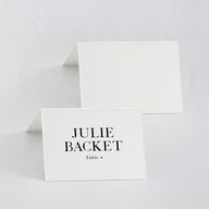 Elegant Snapshot Place Cards Pure White Signature