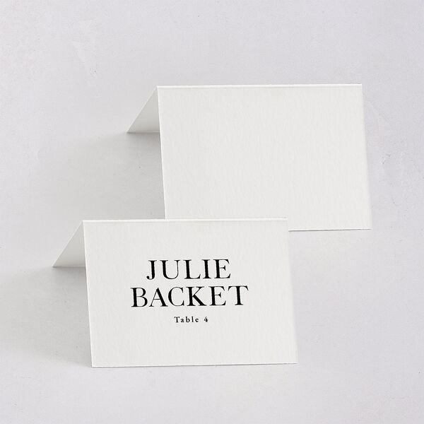 Elegant Snapshot Place Cards Pure White Signature