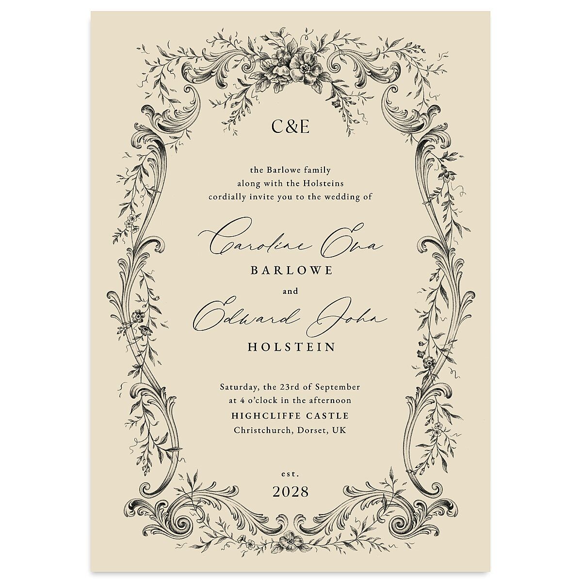 Antique Victorian Wedding Invitations