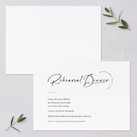 Modern Arc Rehearsal Dinner Invitations Pure White Signature Blank