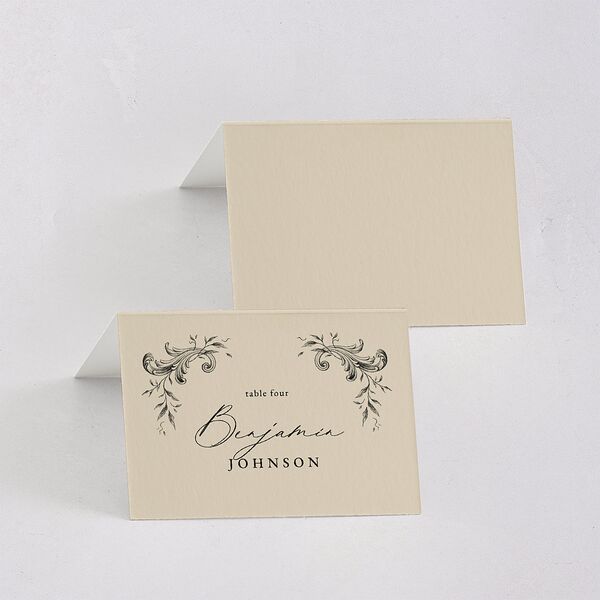 Antique Victorian Botanical Place Cards Sand Signature