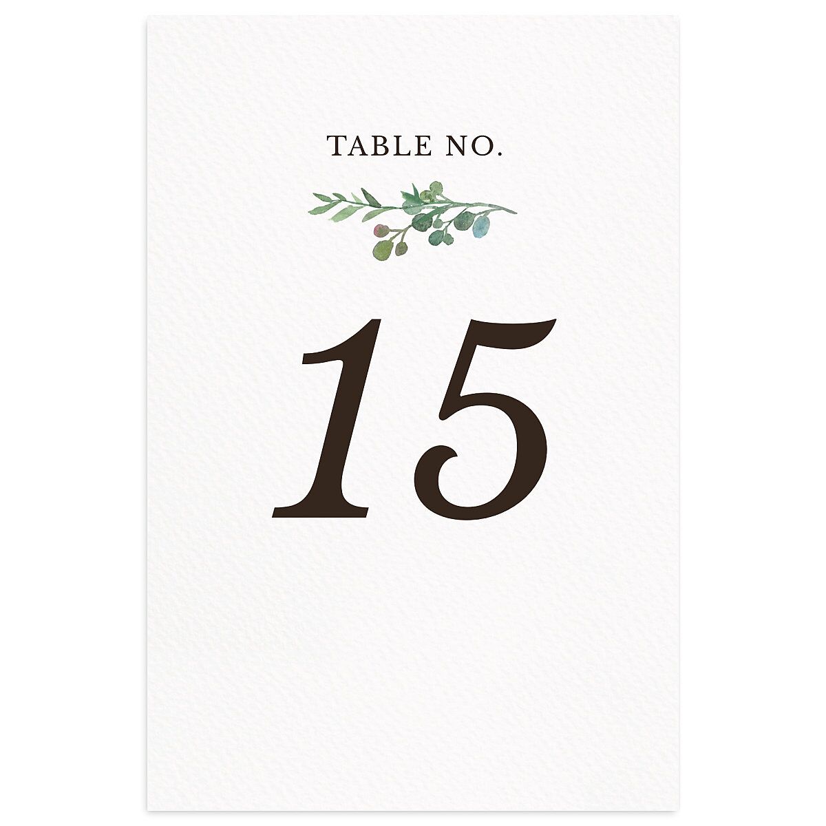 Leafy Hoops Table Numbers