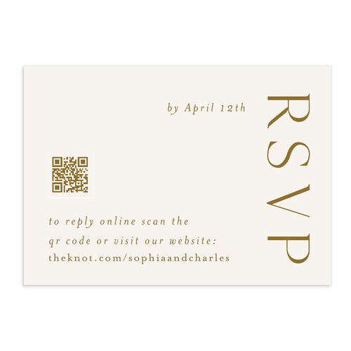 Timeless Elegance QR Code RSVP Cards Driftwood Signature Standard