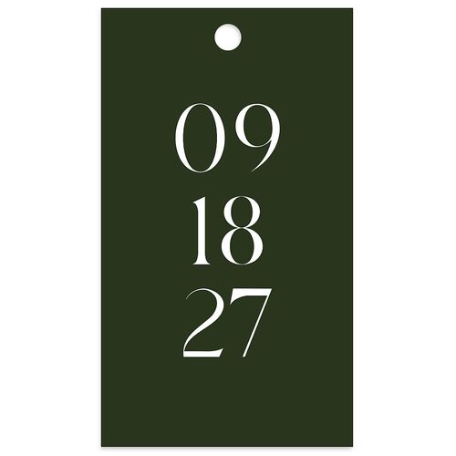 Simple Modern Monogram Favor Gift Tags Dark Green Signature