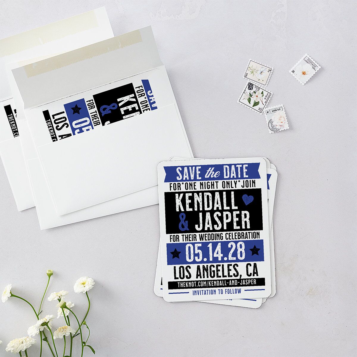 Gig Poster Save The Date Magnets Sapphire Magnet Paper