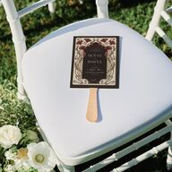 Vintage Nouveau Floral Fan Programs Merlot Signature Standard