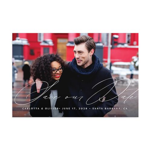 Simply Classic Save the Date Postcards Ink Blue