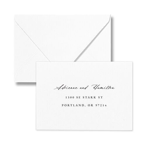 Beach Monogram Response Card Euro Envelopes White Baby Blue Return Address Luxe
