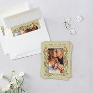 Vintage Nouveau Save The Date Magnets Pear Magnet Paper