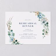 Rustic Greenery Rehearsal Dinner Invitations Cornflower Signature Blank