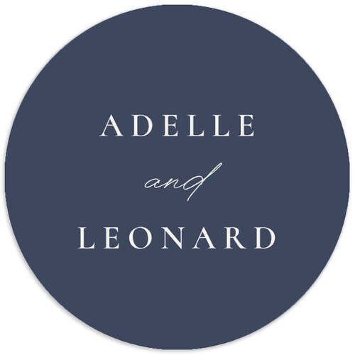 Dried Blooms Wedding Stickers Moody Blue