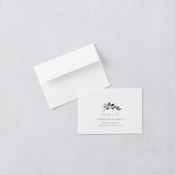 Elegant Greenery Wedding Response Cards Pure White Signature Standard