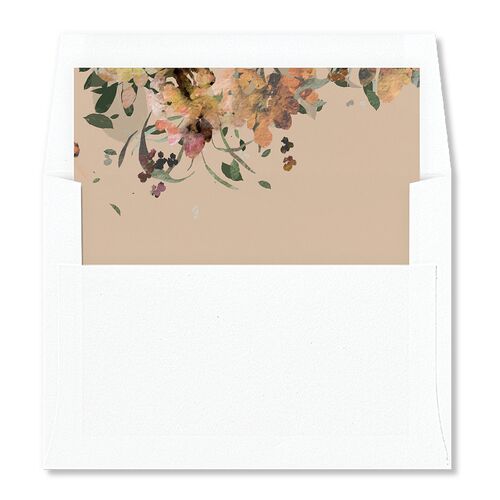Midnight Floral Standard Envelope Liners Raw Sienna Standard