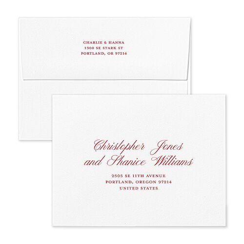 First Christmas Minimalist Bow Photo Thank You Card Envelopes White Cream Both Recipient and Return Addresses Signature Standard
