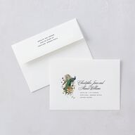 Wild About You Wedding Invitation Envelopes Dark Navy White Both Recipient and Return Addresses Standard Signature