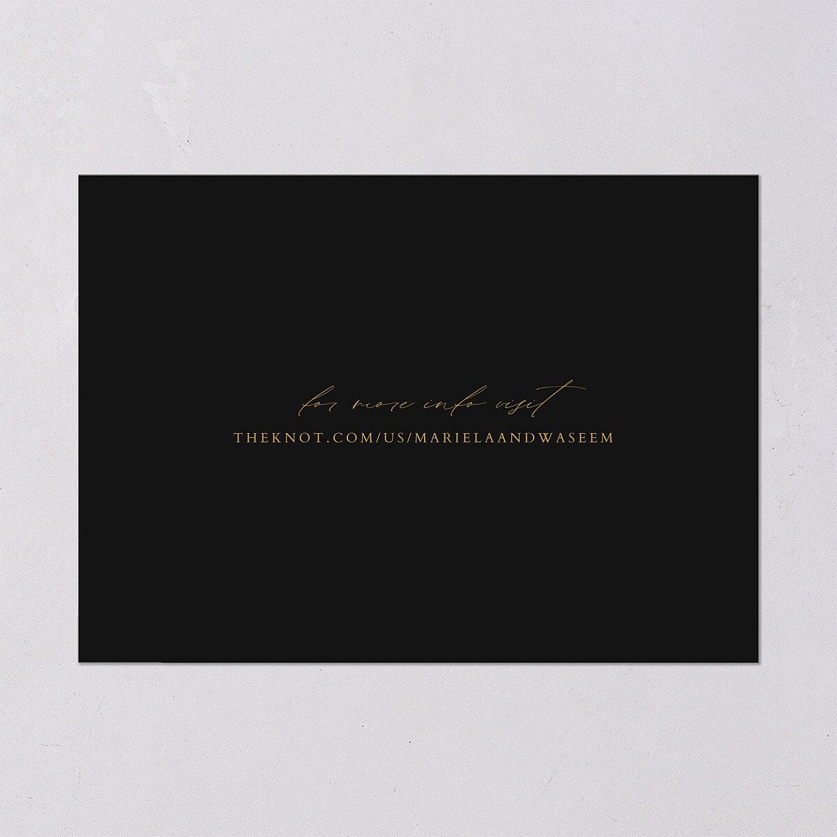Classic Cascade Save The Date Cards Charcoal Signature smooth Blank No Standard