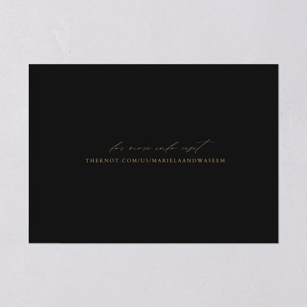 Classic Cascade Save The Date Cards Charcoal Signature smooth Blank No Standard